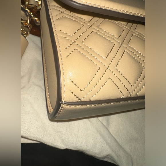 Tory Burch Small Fleming in Desert Dune Tan - Picture 6 of 11